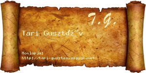 Tari Gusztáv névjegykártya