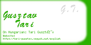 gusztav tari business card